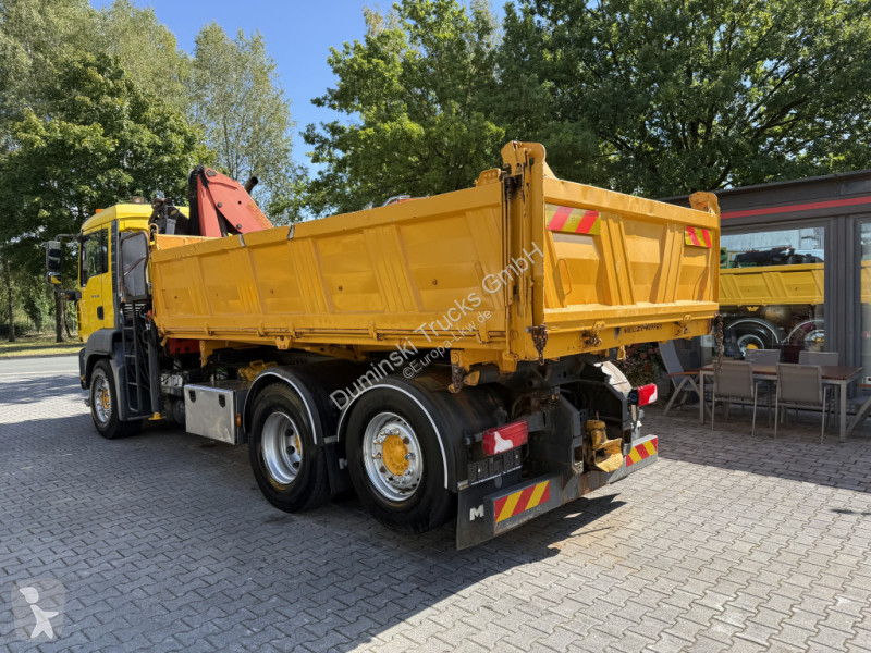 Camion MAN TGA 6X2 Kipper Kran Palfinger 15500