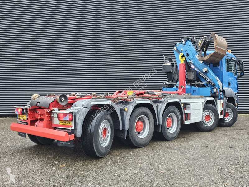 شاحنة MAN 47.440 BBL / 10X4 HOOKLIFT + Z CRANE