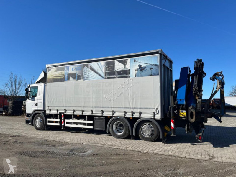 شاحنة Scania G 410 6x2 Pritsche Heckkran...