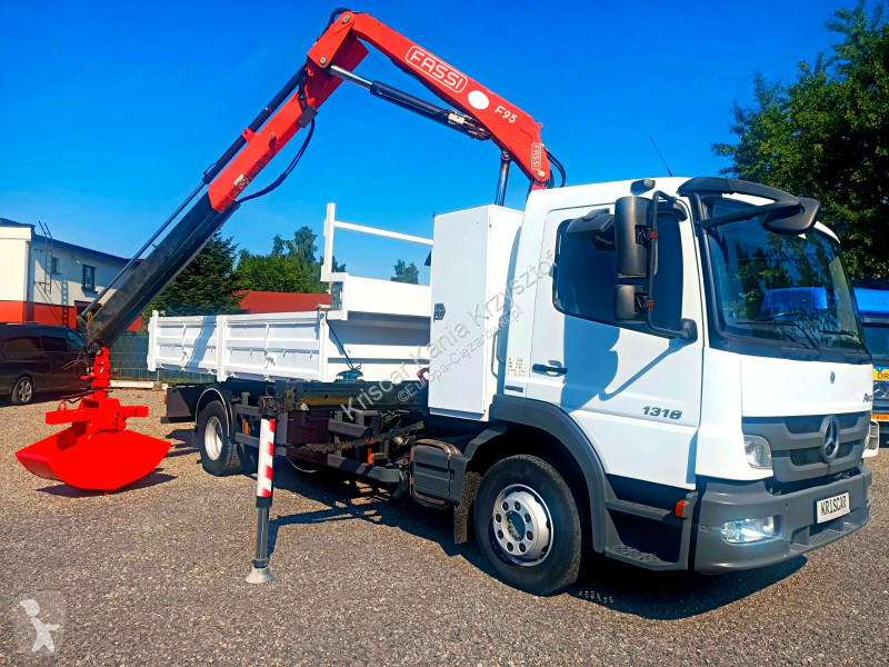 Mercedes 1318N Kipper Crane HDS Fassi F95 truck