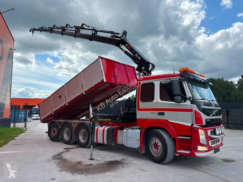 شاحنة Volvo 500 8x4*4 HIAB 144E-5 / BOX L=5992 mm
