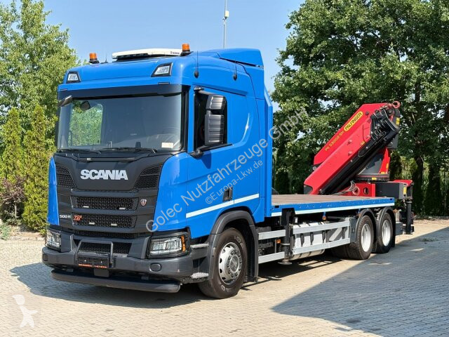 شاحنة Scania R500 6x4 Pritsche mit Kran...