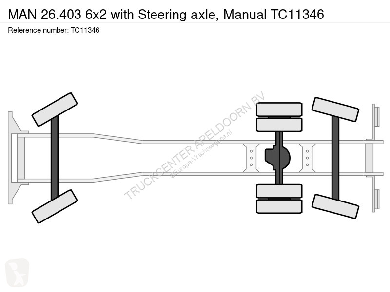 Camión MAN 6x2 with Steering axle, Manual