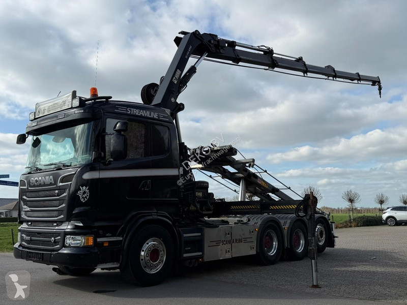 شاحنة Scania R580 V8 8x4 !!TRIPE HIAB 24 TM...
