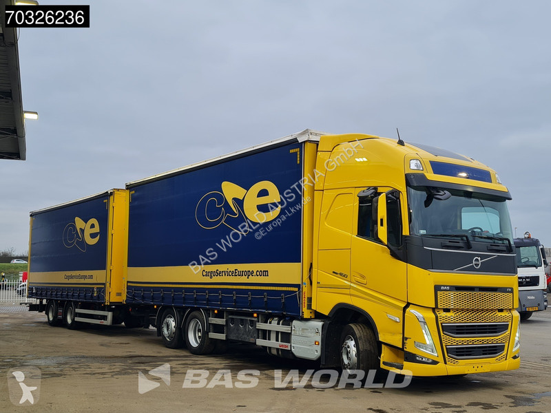 Lastbil Volvo 460 6X2 LNG Engine Curtainsider...