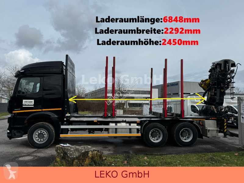 شاحنة Mercedes 2653 Mit Kran Loglift 125Z Holz LKW