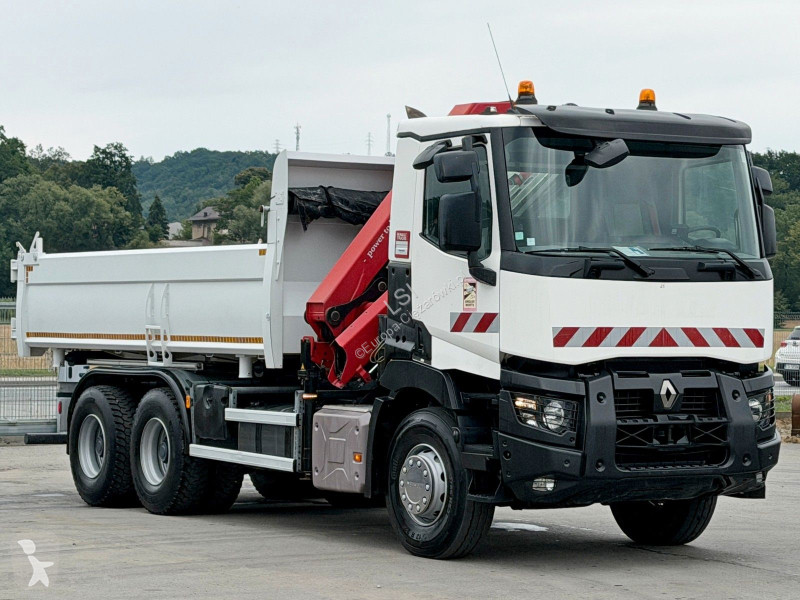 شاحنة Renault C 380* KIPPER 5,20 m* KRAN/FUNK *...