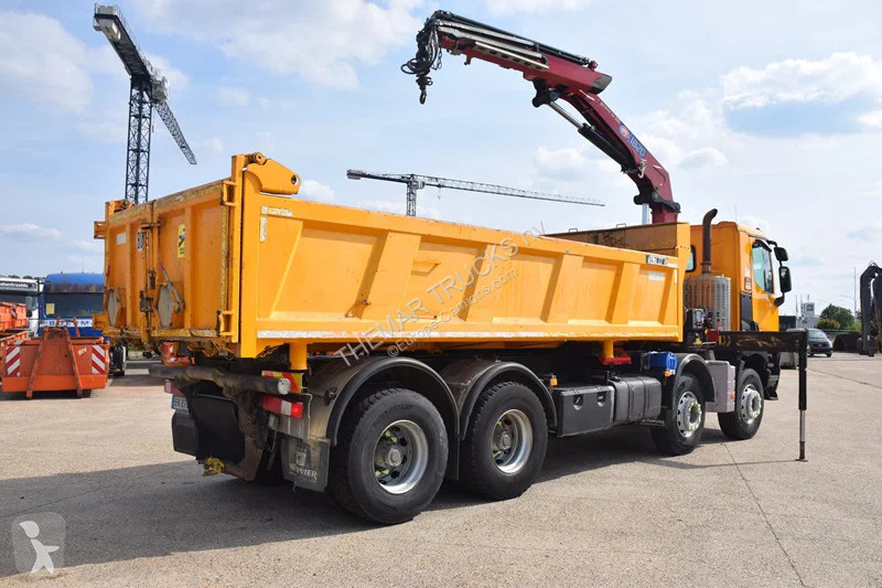 شاحنة Renault C430 Tipper + Crane HMF