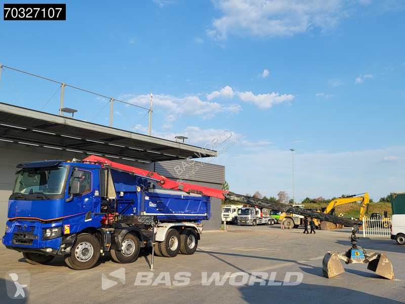 شاحنة Renault C 480 C 8X4 HMF 2243 Z-Crane...