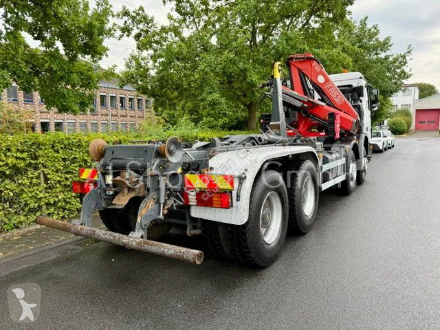Camion Mercedes 3241 8x4/Abrollkipper+Fassi...
