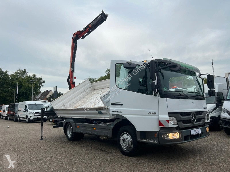 Camion Mercedes 818 Meiller Kipper Palfinger Kran