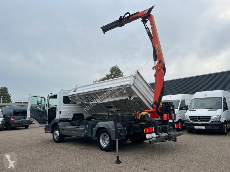 Camion Mercedes 818 Meiller Kipper Palfinger Kran