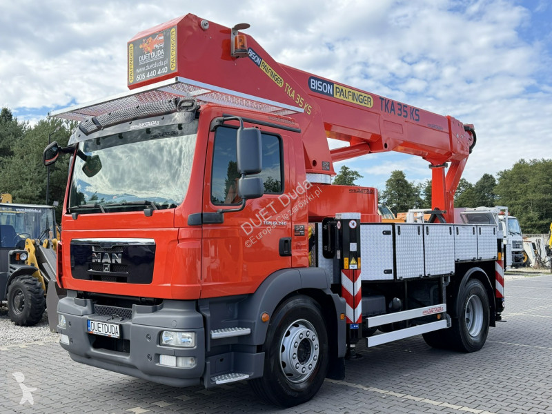 Kamion MAN TGM 18.340 Zwyżka BISON Palfinger 35...