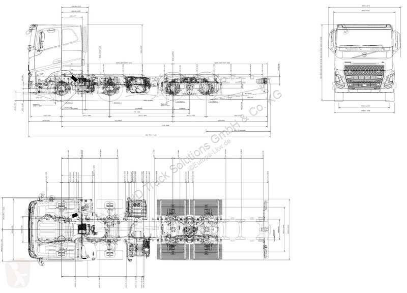 Lastbil Volvo 540  540 8x4 EFFER 2055 9S + JIB...