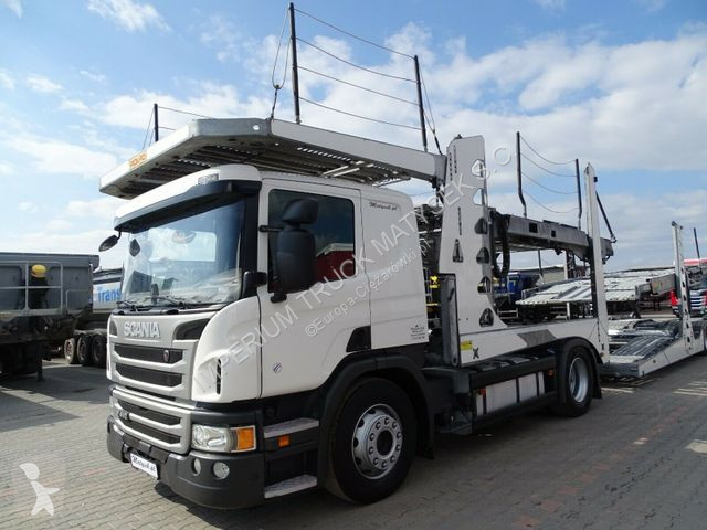 Teherauto Scania Autoszallito P 410 Autotransporter Rolfo Ego4 Euro Lohr 9 Car 4x2 Gazolaj 6 Euro Hasznalt Szam