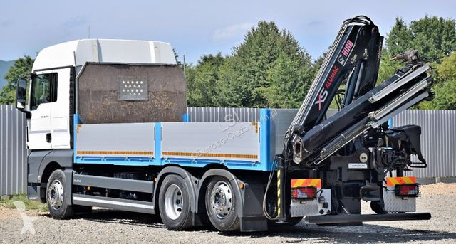 Lastbil MAN TGX Pritsche 6,20 m+HIAB 122...