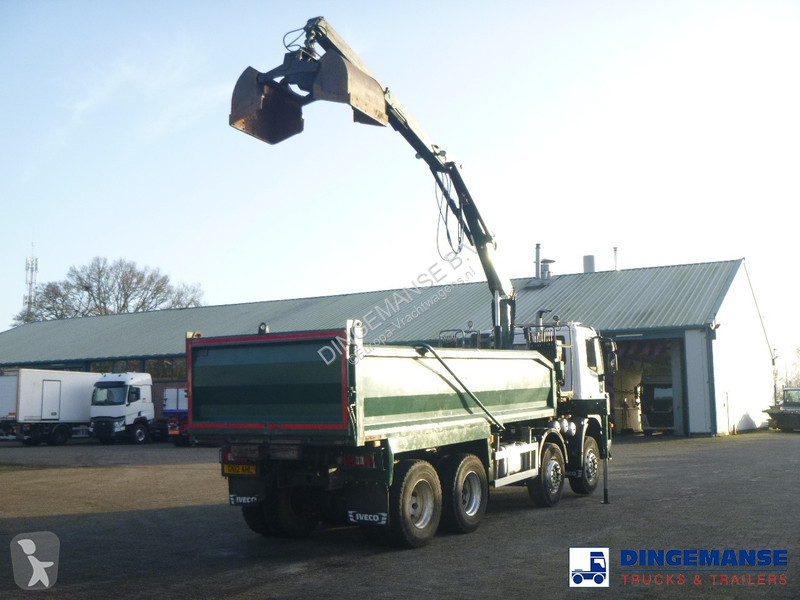 Kamion Iveco AD340T36 8x4 RHD tipper + HMF 1244 Z1