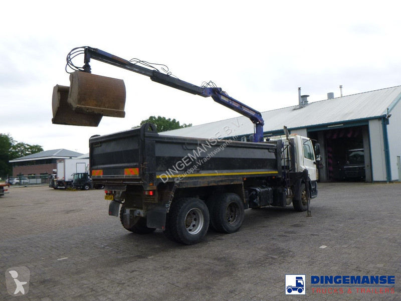 Camion DAF 75310 6x4 RHD tipper + HMF 1144 K-1...