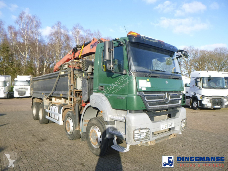 Camion Mercedes 3236 8x4 RHD tipper + Hiab 1283...