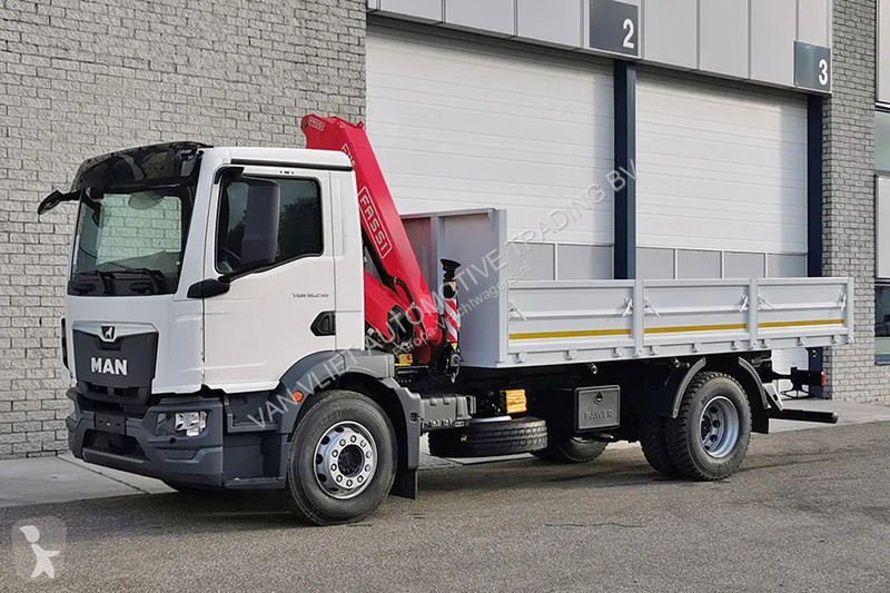 Camion MAN 18.250 BB CH Flatbed with Crane (2...