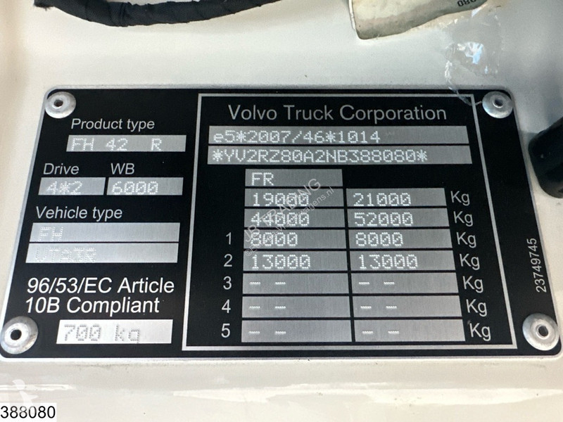 Kamion Volvo FH  EURO 6, LNG, Standairco,...