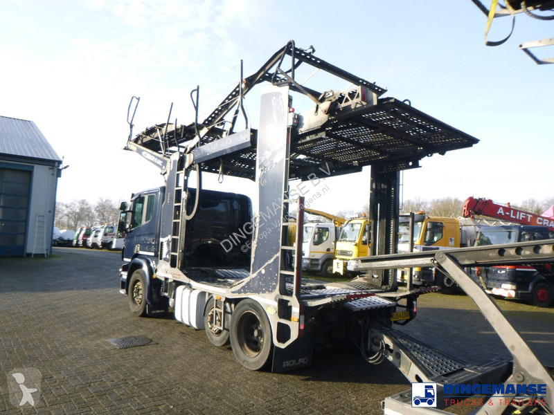 Camion Scania 410 6x2 RHD Rolfo car transporter