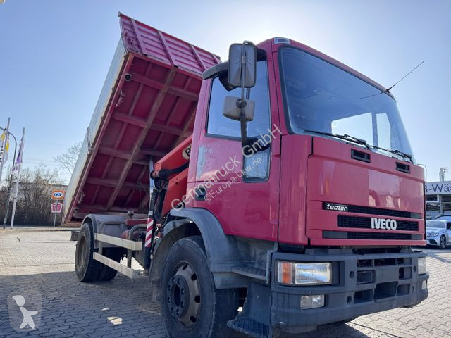 Camion Iveco 150E18N Kipper mit Palfinger PK9501