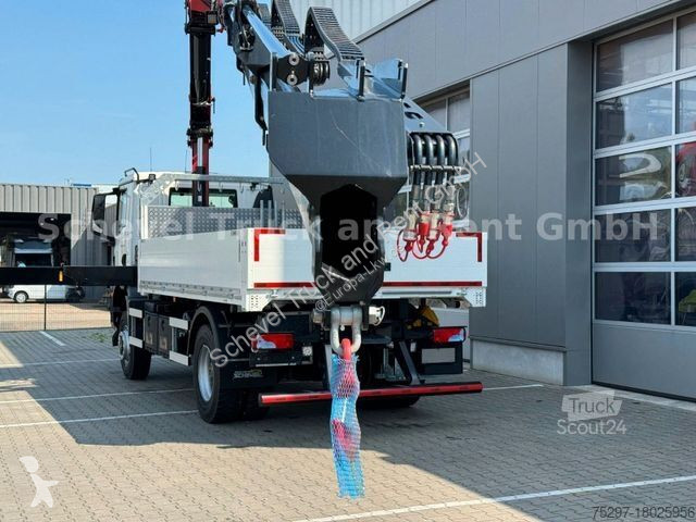 Lastbil MAN TGM 4x4 BB Pritsche HMF 1620 /4x hydr