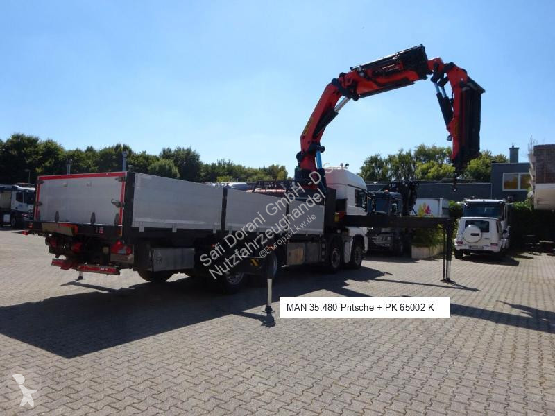 شاحنة MAN 35.480 TGS Pritsche + PK 65002 Kran 8x2