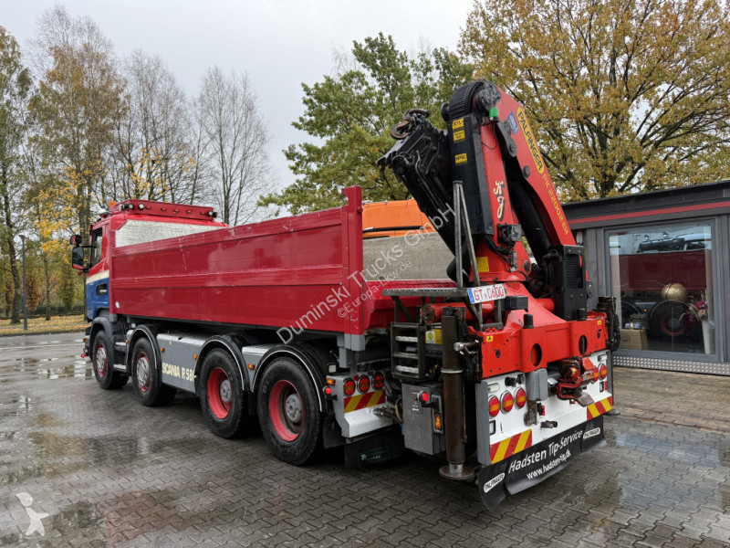 شاحنة Scania R580 V8 8X4 Kipper Kran Palfinger...