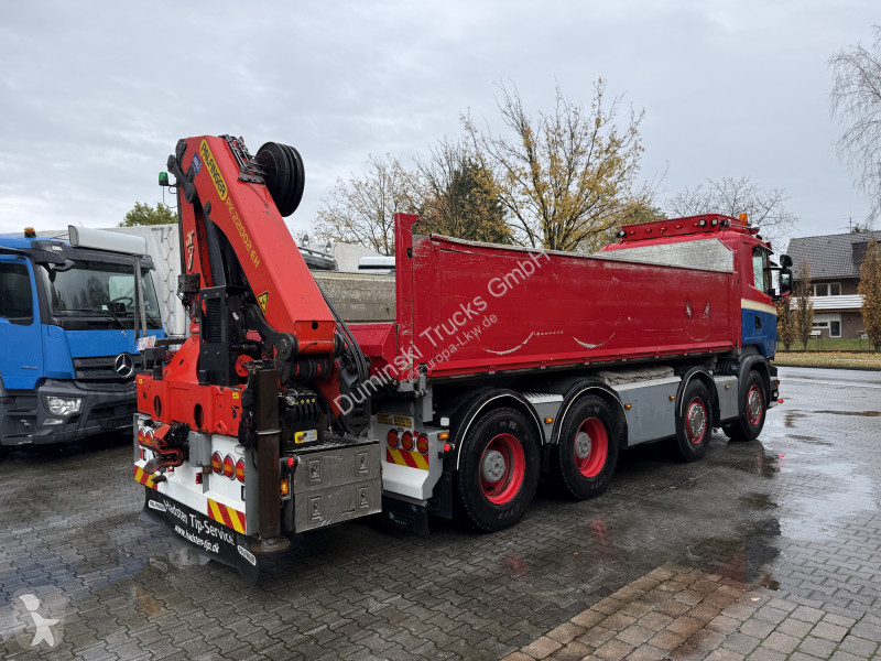 شاحنة Scania R580 V8 8X4 Kipper Kran Palfinger...
