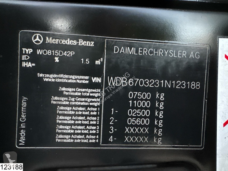 شاحنة Mercedes 815 EURO 3, Manual transmission,...
