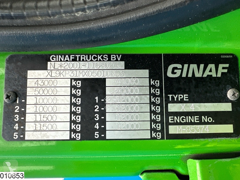 شاحنة Ginaf X 4243 TS 8x4, EURO 5, 12m3,...