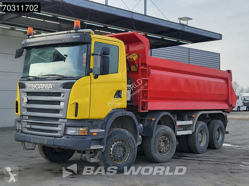 شاحنة Scania 420  8X6 8x6 18m3 KH Kipper Steel...