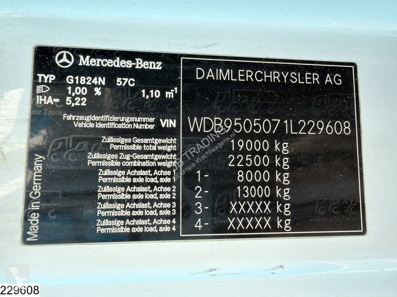 شاحنة Mercedes 1824 EURO 4, Leaf spring, Manual