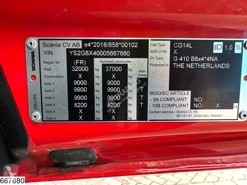 Camion Scania 410 XT EURO 6e, CN, 8x4,...