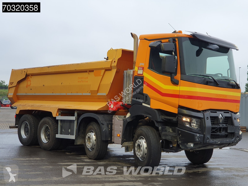 شاحنة Renault K 480 8X4 16m3 tipper Steel...