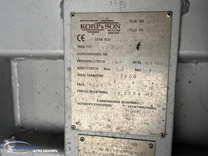 Camion Scania - 380 Korp&Son, stainless steel tank