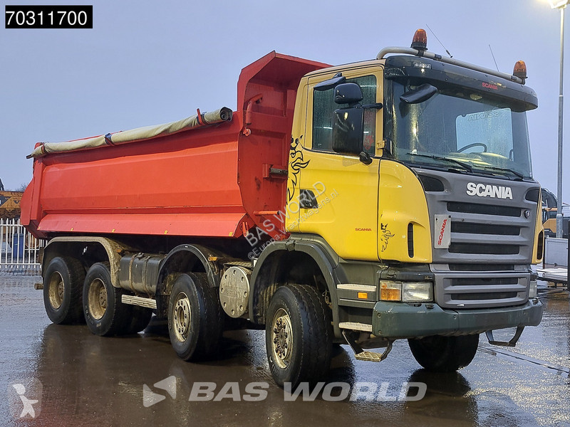 شاحنة Scania 420  8X6 8x6 18m3 KH Kipper Steel...