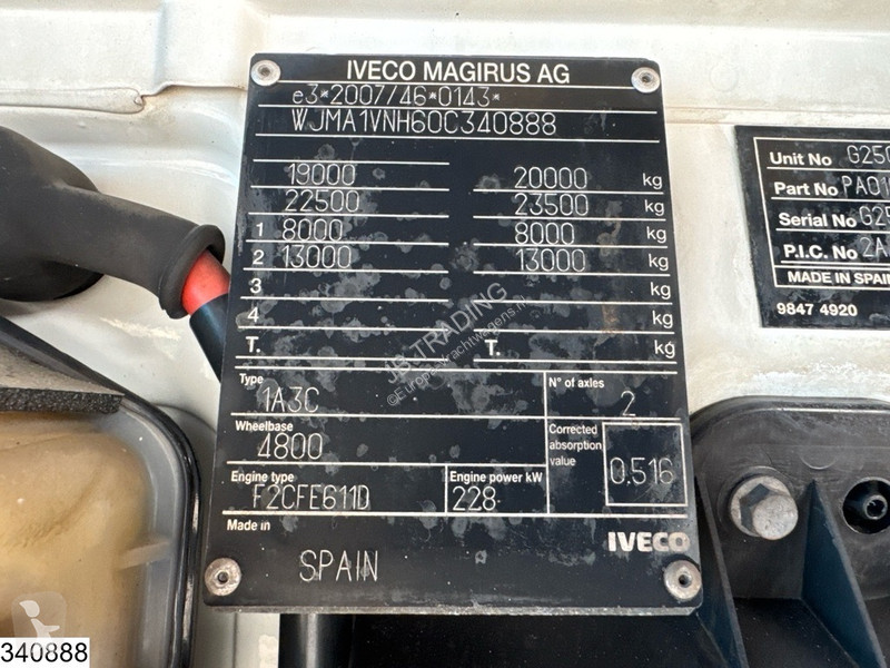 شاحنة Iveco 310 EURO 6, PTO, Palfinger