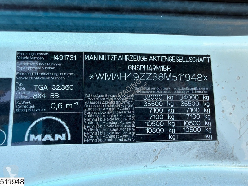 Betonárske zariadenie MAN 32 360 8x4,...