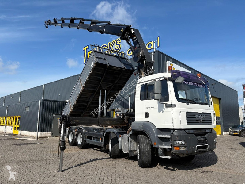 شاحنة MAN 35.440 + HIAB 322 E-7 HIPRO + TIPPER...