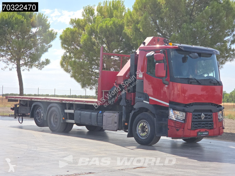 شاحنة Renault C 380 6X2 Grua HMF 4020 6x...
