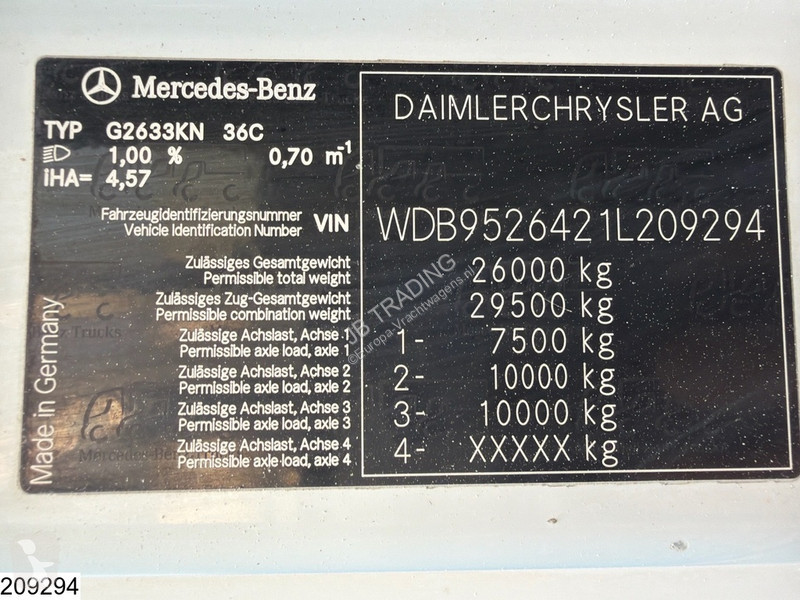 شاحنة Mercedes 2633 6x4, Putzmeister,...