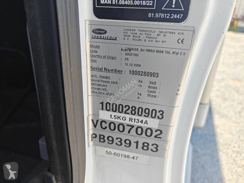 شاحنة MAN 8.180 Koelwagen Carrier Viento 350