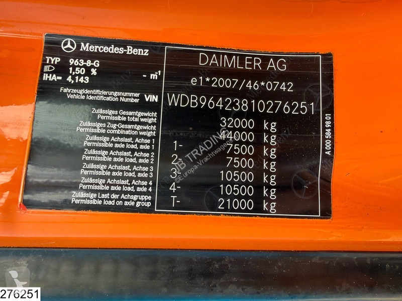 شاحنة Mercedes 2636 8x4, EURO 6, Palfinger, PTO