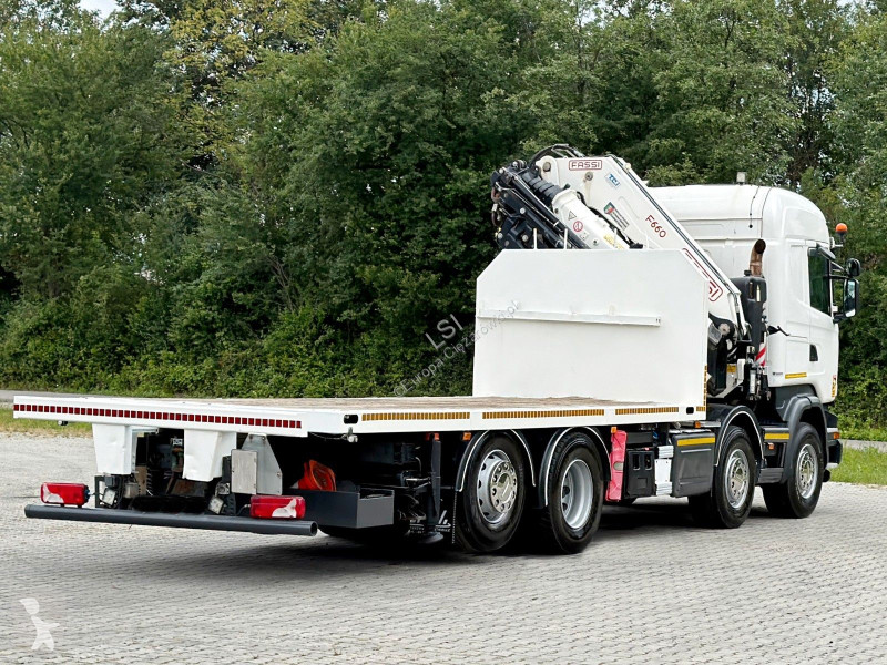 شاحنة Scania R 580 * PATFORM 8,40m * FASSI F660...