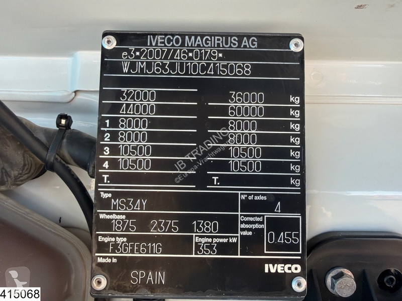 شاحنة Iveco XWay 480 8x4, Euro 6d, leaf spring...