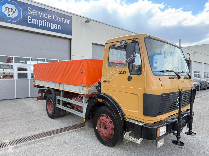 شاحنة Mercedes Plattendruckwagen Planen Aufbau...