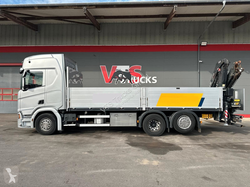 Lastbil Scania R450 6x2  Pritsche FASSI 155 K...